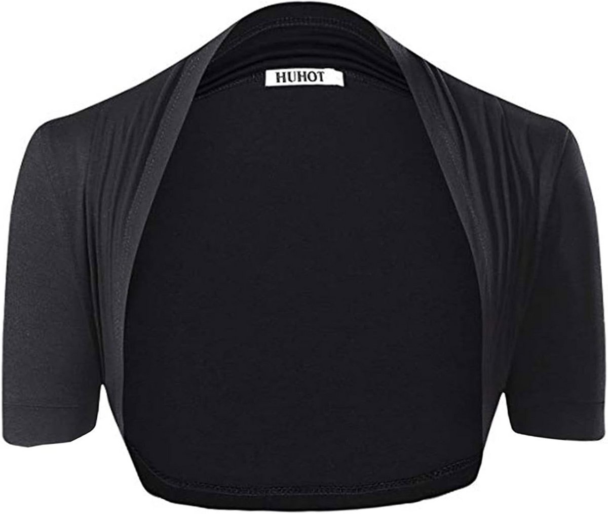 Lichte Bolero Shrug met Korte Mouwen voor Dames - Open Voorkant en Dunne Stof voor Elk Seizoen