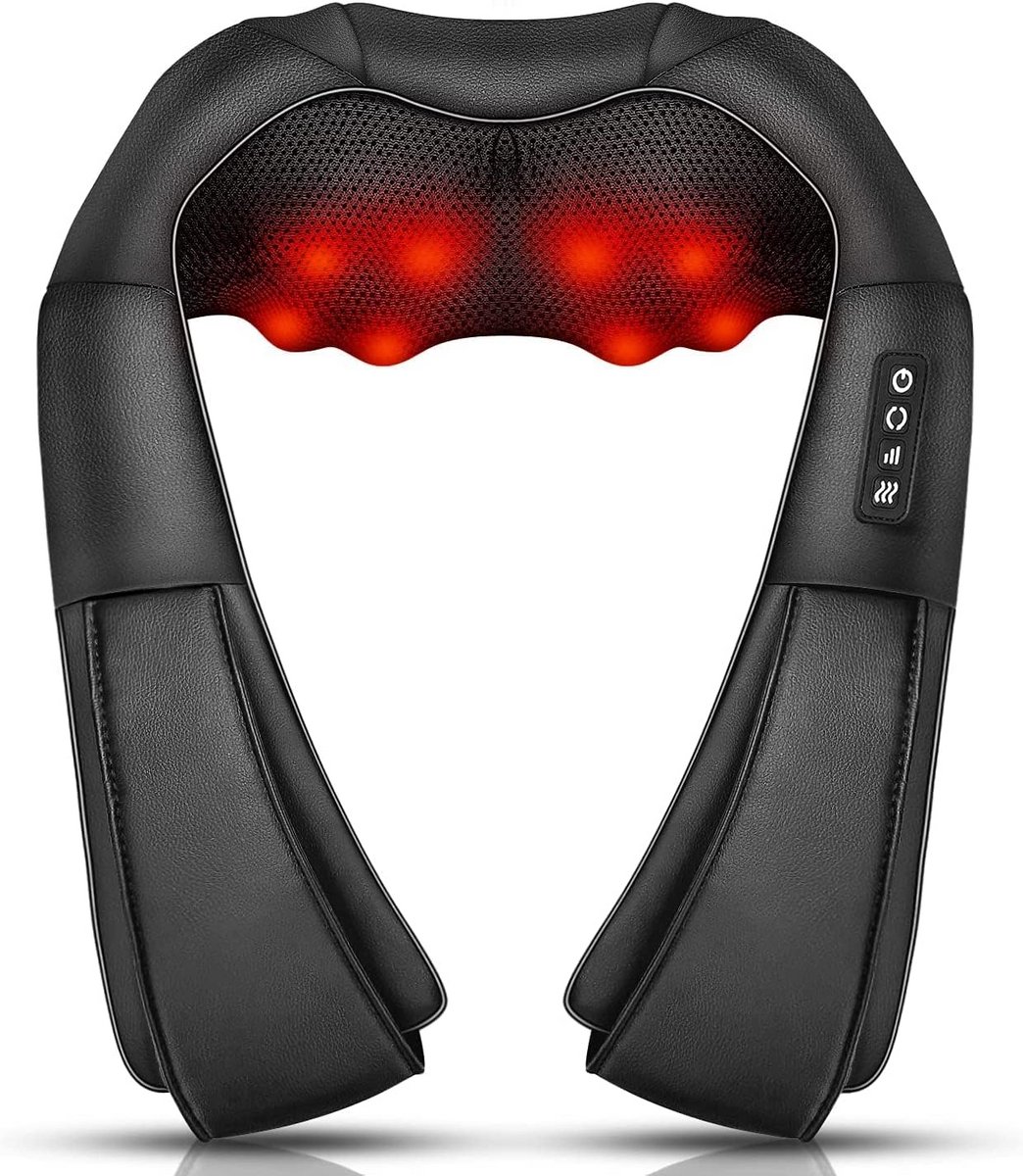 Shiatsu Nekmassageapparaat met Warmte voor Nek, Schouders, Rug en Benen