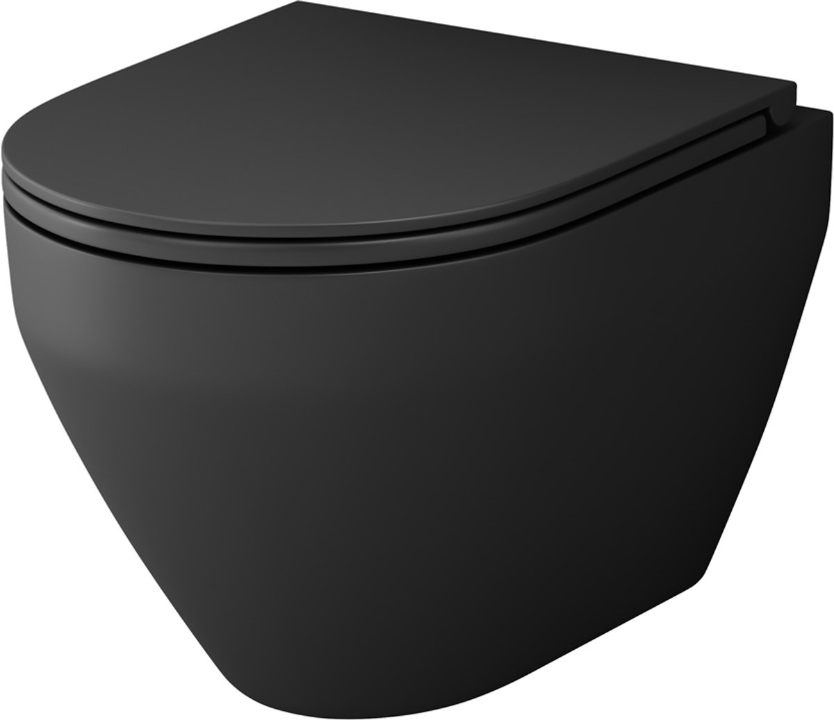 AM.PM Spirit V2.0 - Hangtoilet - Softclose Toiletbril - Randloos diepspoel - Zwart - WC Pot