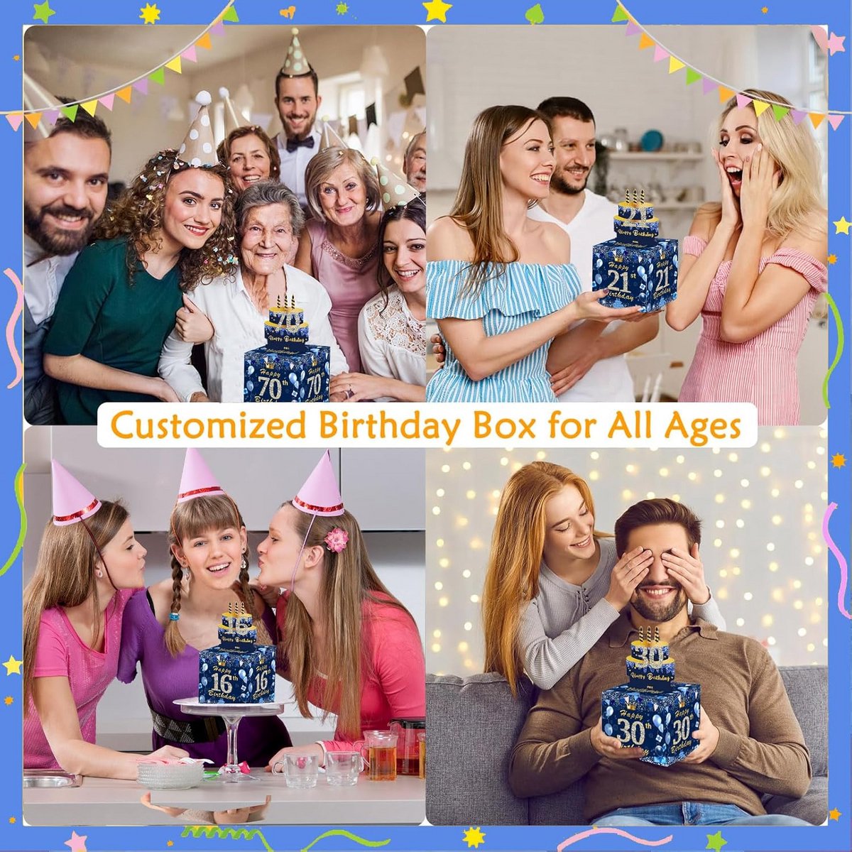 Geld Geschenkdoos Cijfer 70 Jaar - Verrassing Cadeaubox voor Contant Geld