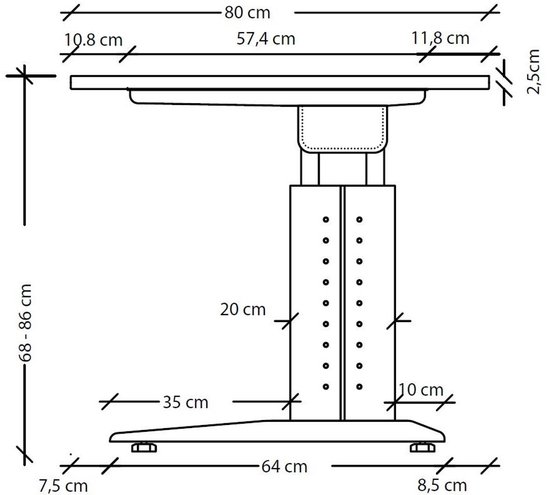hjh OFFICE PRO Unda 82 W Gris