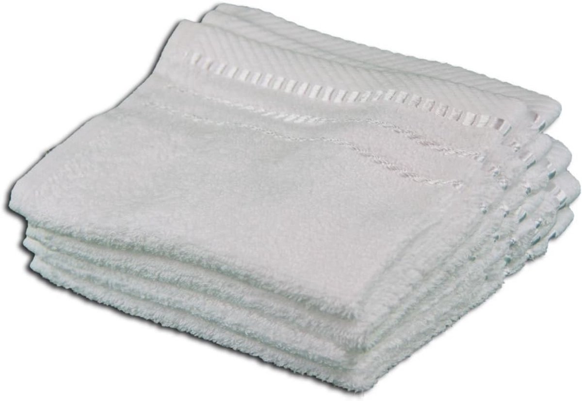 Set van 4 Katoenen Zeemdoeken Knutseldoek 30x30 cm Wit
