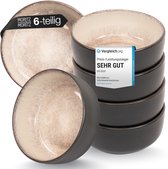 Moritz & Moritz VIDA Soepkommen Set - 6-delig Kommen - Ontbijtkommen - Porselein - Beige