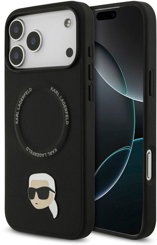 Housse arrière Karl Lagerfeld pour Apple iPhone 17 Pro Max en couleur Zwart