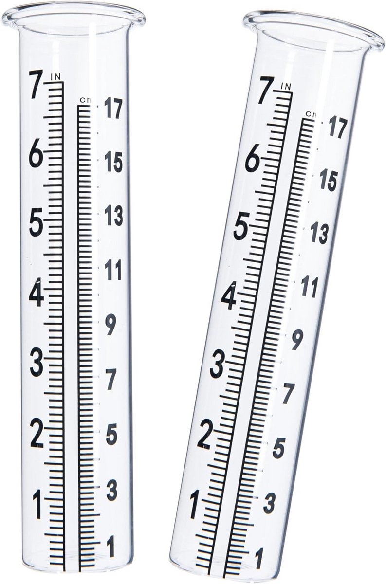 Regenmeter Glas Reserve Buis voor Tuin Gebruik 7 Inch Capaciteit