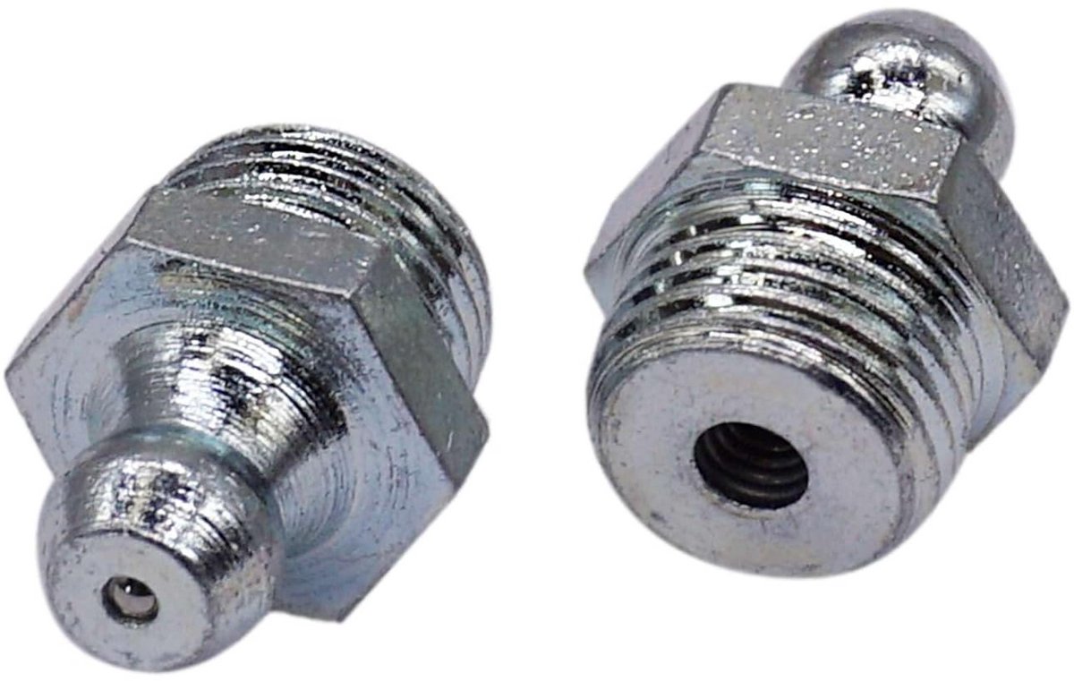 50 Stuks Vetnippels M10 Verzinkt Recht DIN 71412 A Hydraulisch