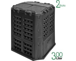 Compostvat 2 stuks - 2x 300 Liter - Compostbak - Composter - Afval Recyclen - 600 L