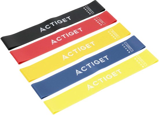 Weerstand Band Set | Weerstandselastieken | Weerstands Set | Fitness Elastiek | Multicolor | 5 Stuks | 1-20 KG