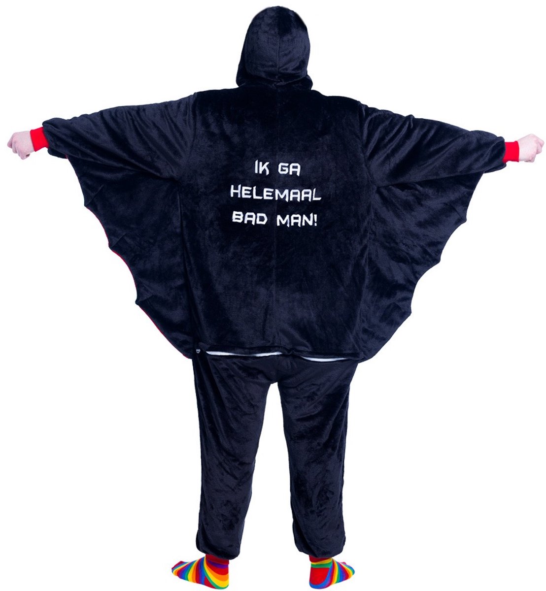 Halloween vleermuis onesie | Ik ga helemaal bad man! - XS/S