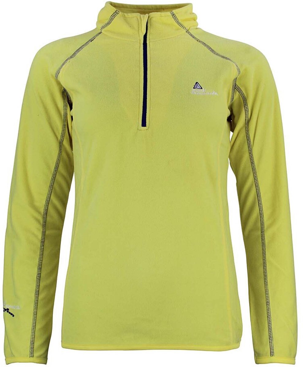 Microfleece sweatshirt met halve rits voor meisjes Peak Mountain Fafine Geel
