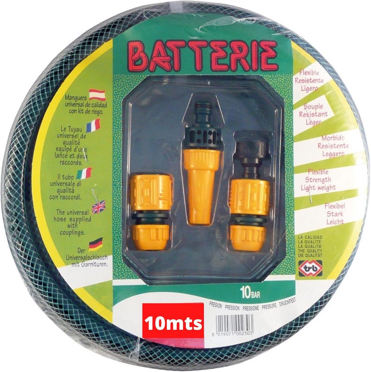 Tuinslang Set Inclusief Batterijen Groen 10 Meter