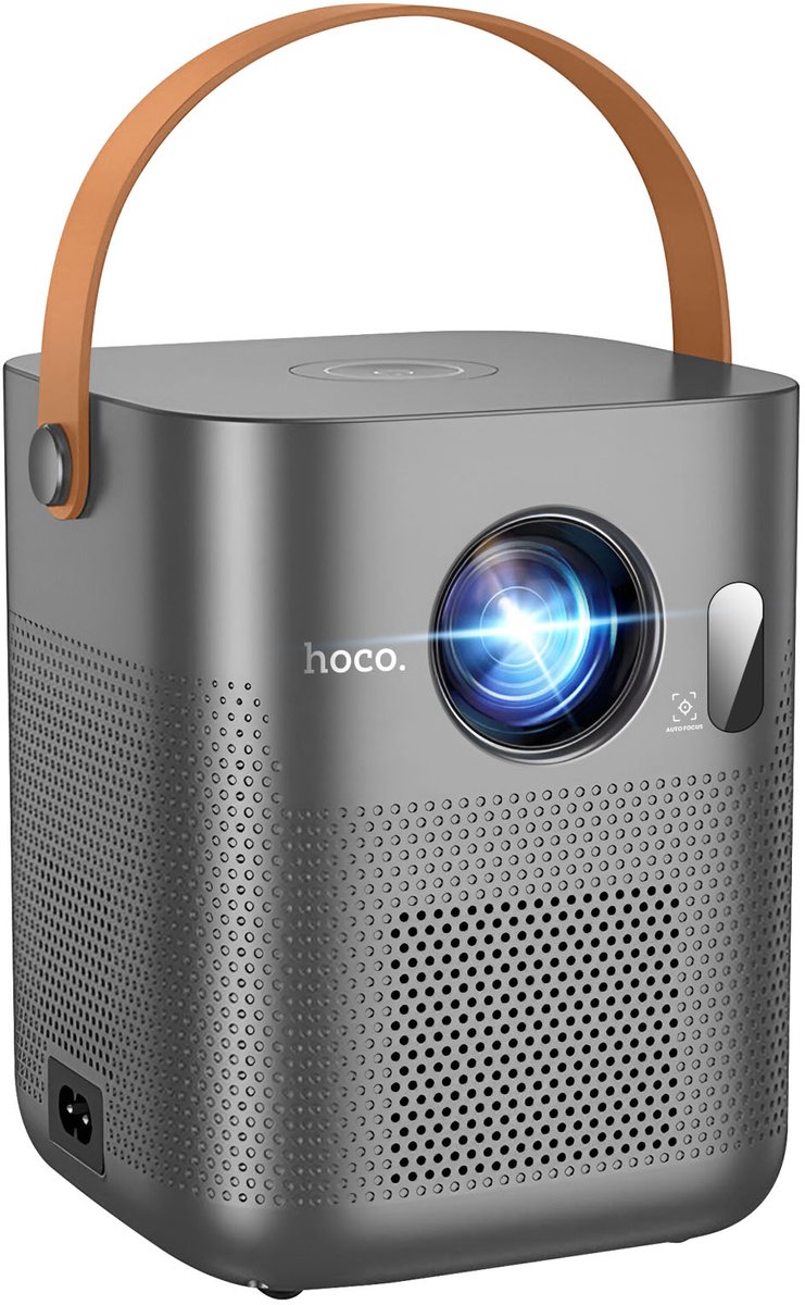 Hoco, Vidéoprojecteur Portable Android HD 720p Bluetooth 5.1 Projection 183 pouces, Grijs