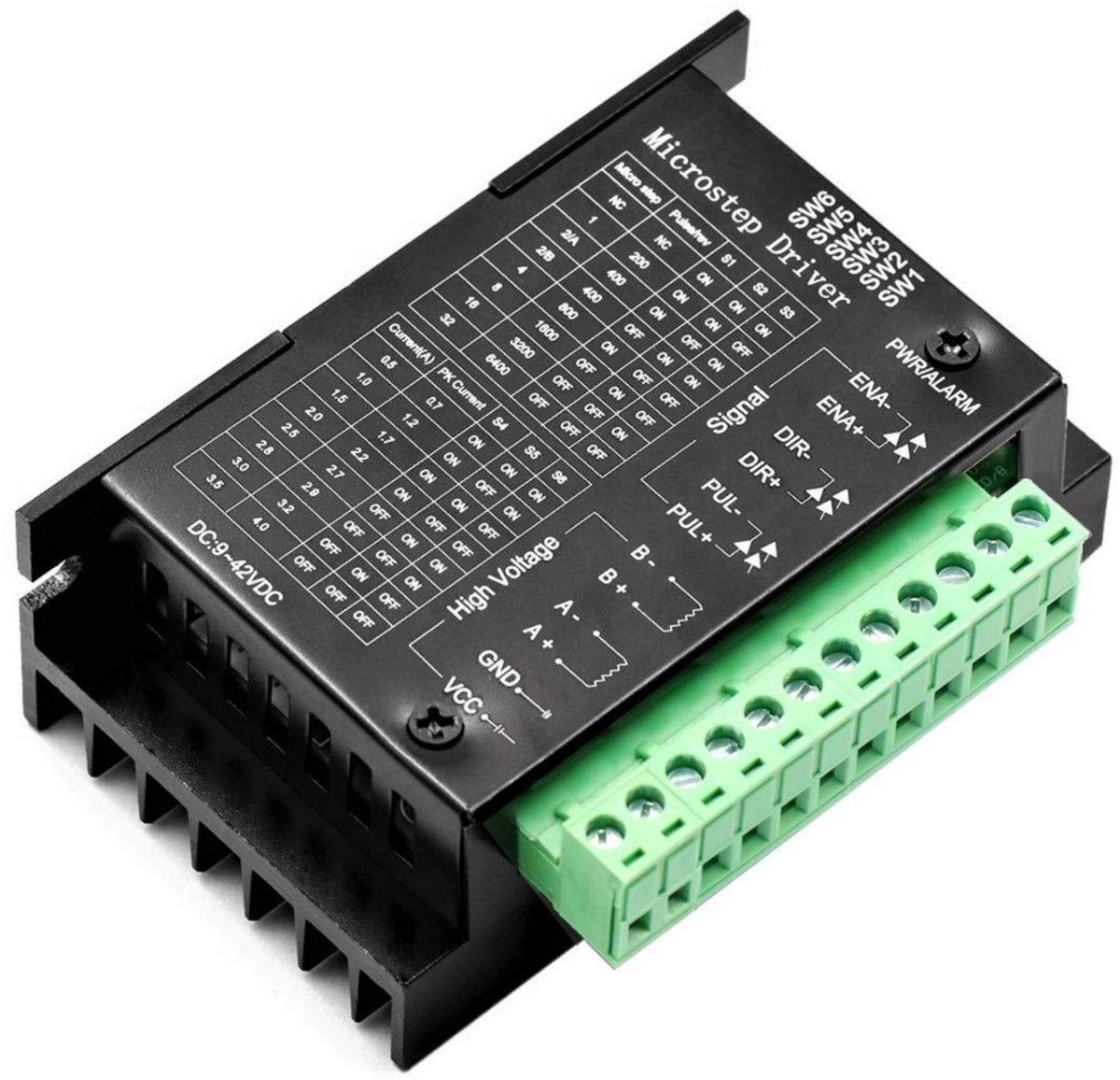 Krachtige Stappenmotoraandrijving 32 Segmenten DC 9-40V Voor 2-fasen en 4-fasen Motoren