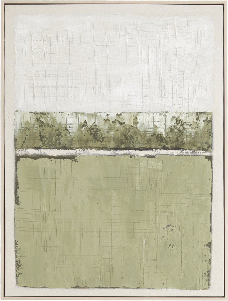 Light&living Wandornament 60x3,5x80 cm MAREYA olijf groen+crème