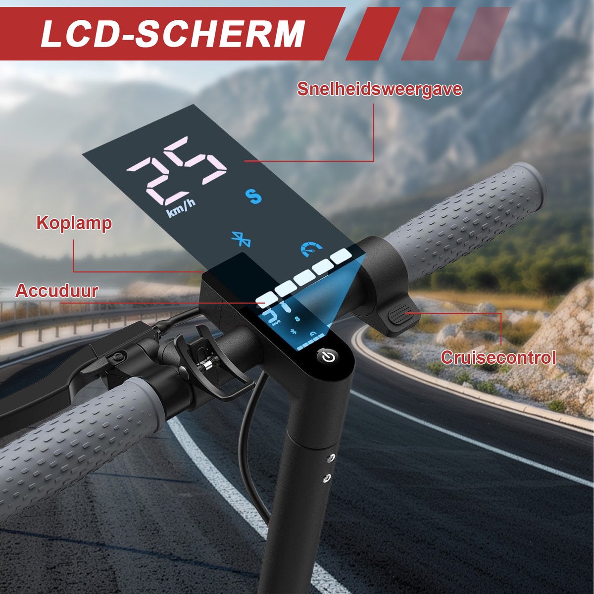 AOVOPRO TX01 Elektrische Step - Opvouwbaar, 30 km - afbeelding 3