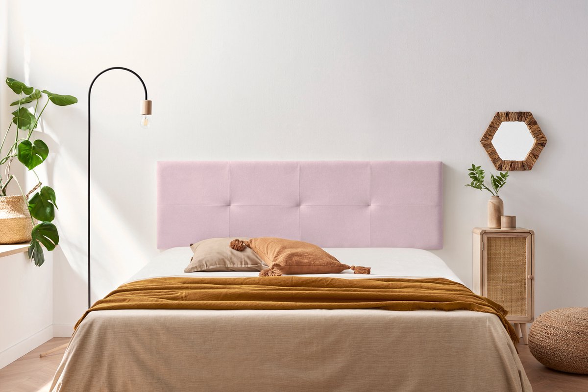 Moonia Hoofdbord - Wanddecoratie - Slaapkamer Accessoire - Lichtroze - Duurzaam en Vlekafstotend - 50 cm Hoog