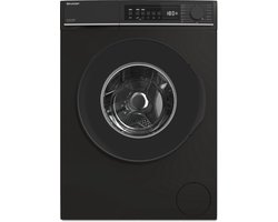 Sharp ESNFB714BBNA wasmachine 7kg-1400 toeren- mat zwart steamwash
