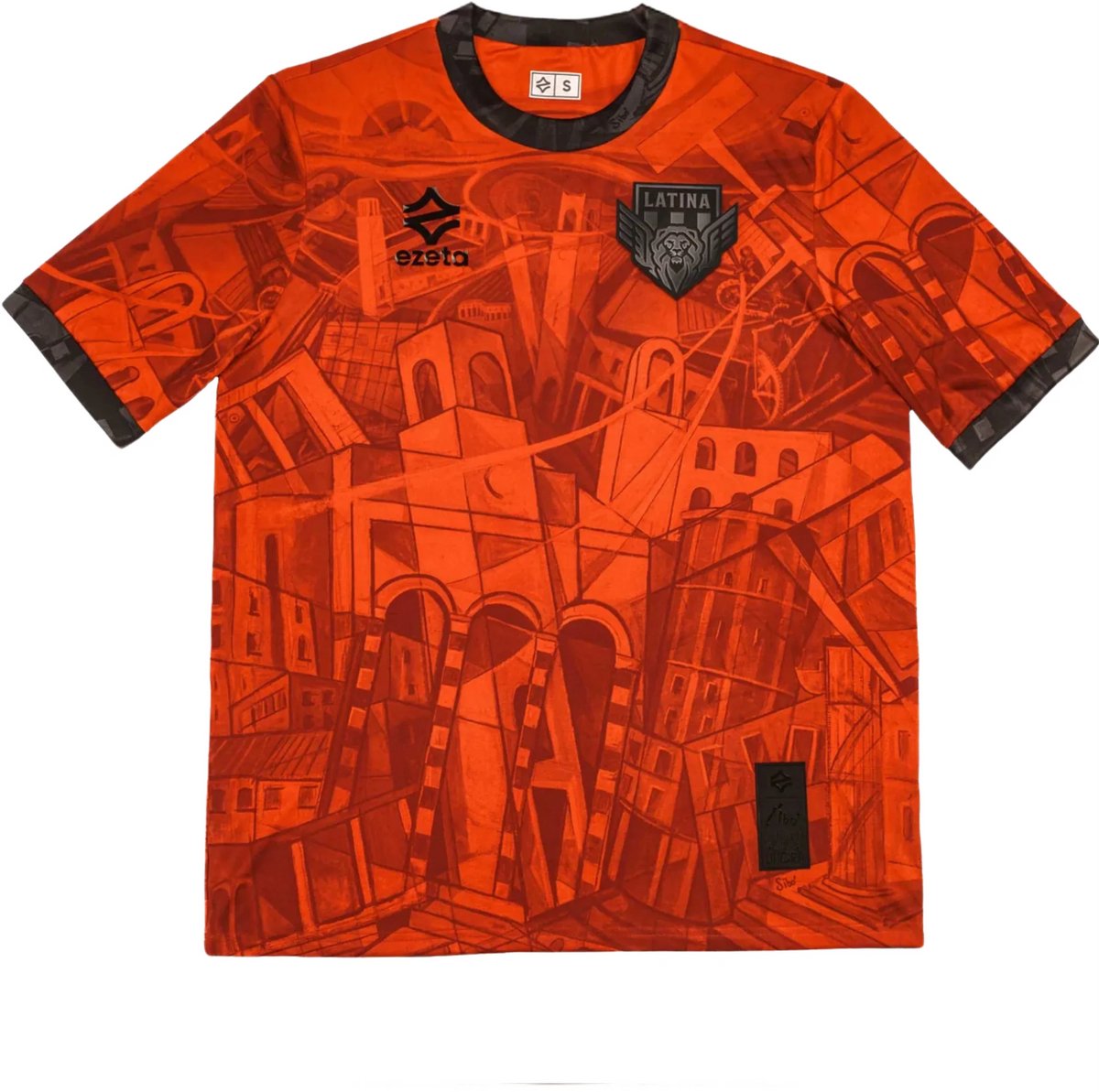 Latina Calcio Special Edition Voetbalshirt Sibò Oranje 2025 - Italië Voetbalshirt - Latina Calcio - Maat L - Ezeta - Globalsoccershop