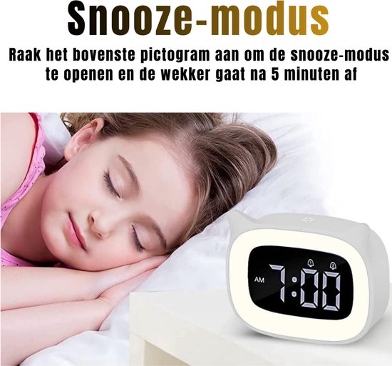 Core® Slaaptrainer Kinderen - Slaaptrainer - Kinderwekker - Digitaal - Wit - ‎3cm x 4cm x 10cm van Merkloos — afbeelding 3