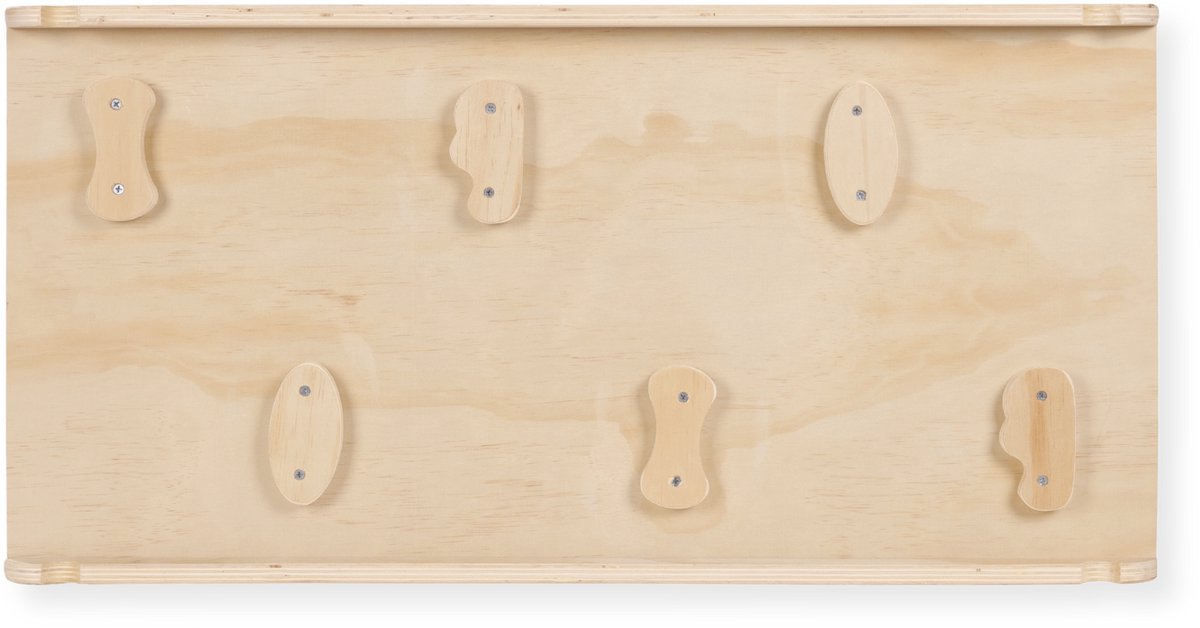 Buxibo Mini Klimrek – Houten Klimrek met Klimboog & Klimhelling met Glijbaan – Montessori Speelgym voor Binnen – 176x47x68 cm – Naturel — afbeelding 3