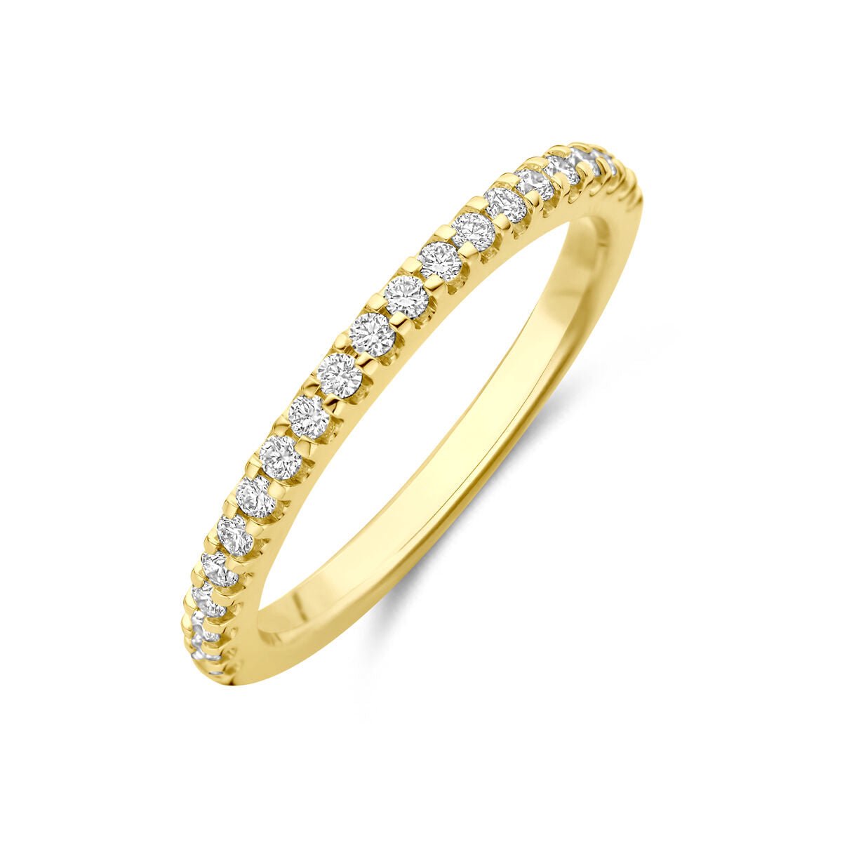 14K geelgouden ring lab grown diamant 0.25ct h si - 4033607