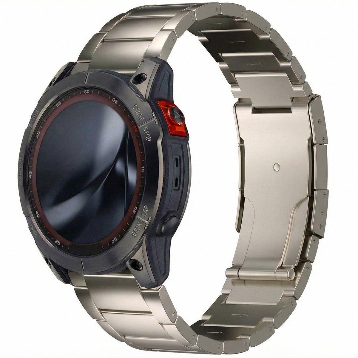 Mat Titanium bandje - Geschikt voor - Geschikt voor Garmin 26 mm aansluiting - Titanium