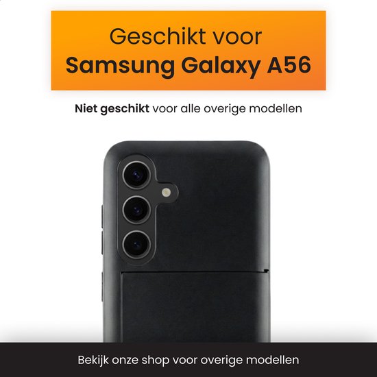 Zwart R2B telefoonhoesje geschikt voor Samsung Galaxy A56.