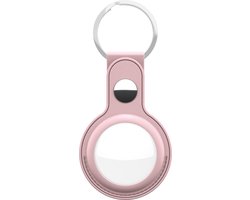 KeyBudz AirTag Sleutelhanger – Gemaakt van echt leder – Geschikt voor Apple AirTag - Roze