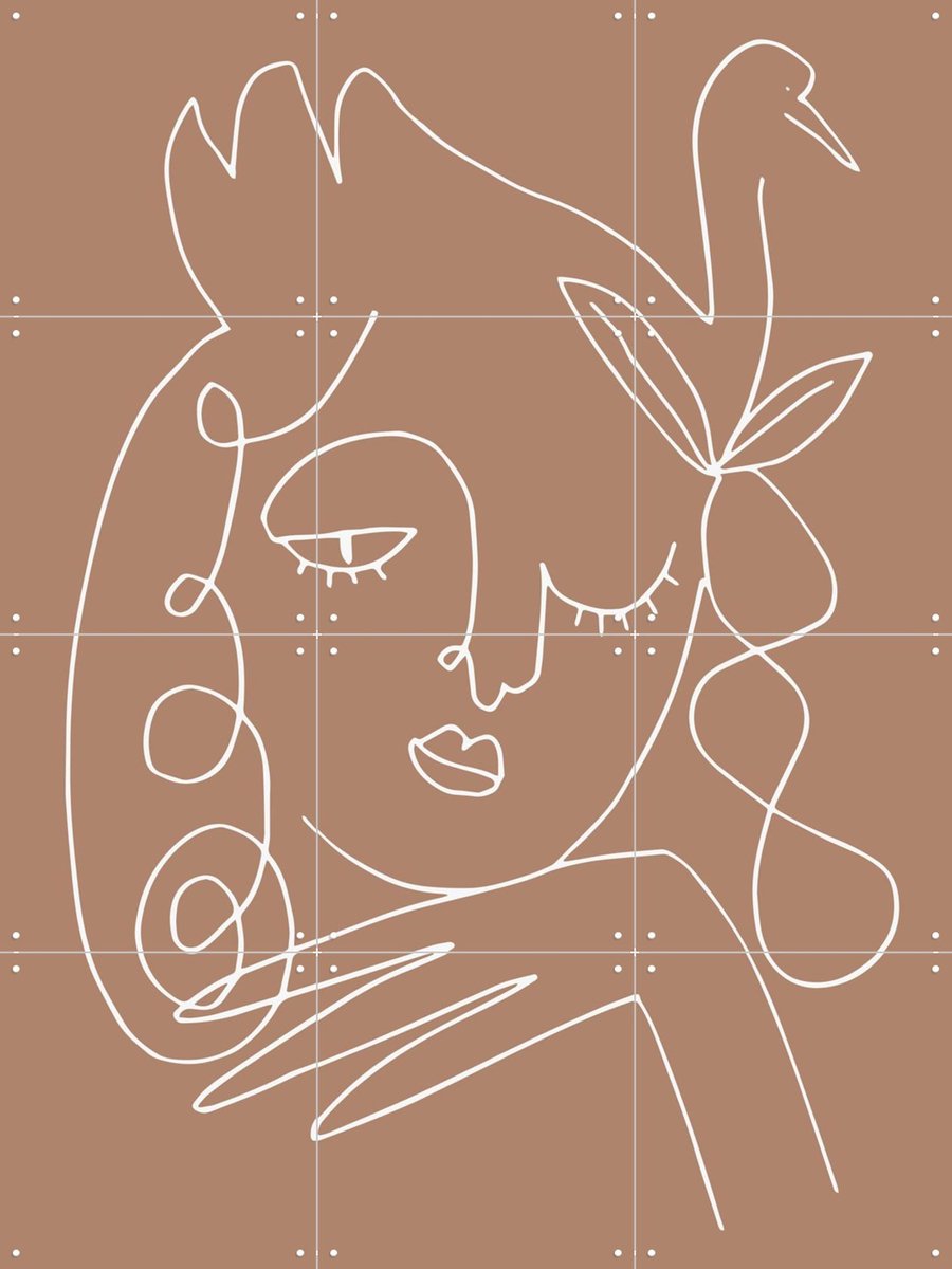 IXXI Line Art, Various - 60 x 80 cm - Gratis ophangtool - Grote wanddecoratie en posters - Line art, Minimalisme, Illustraties, Abstract, Slaapkamer