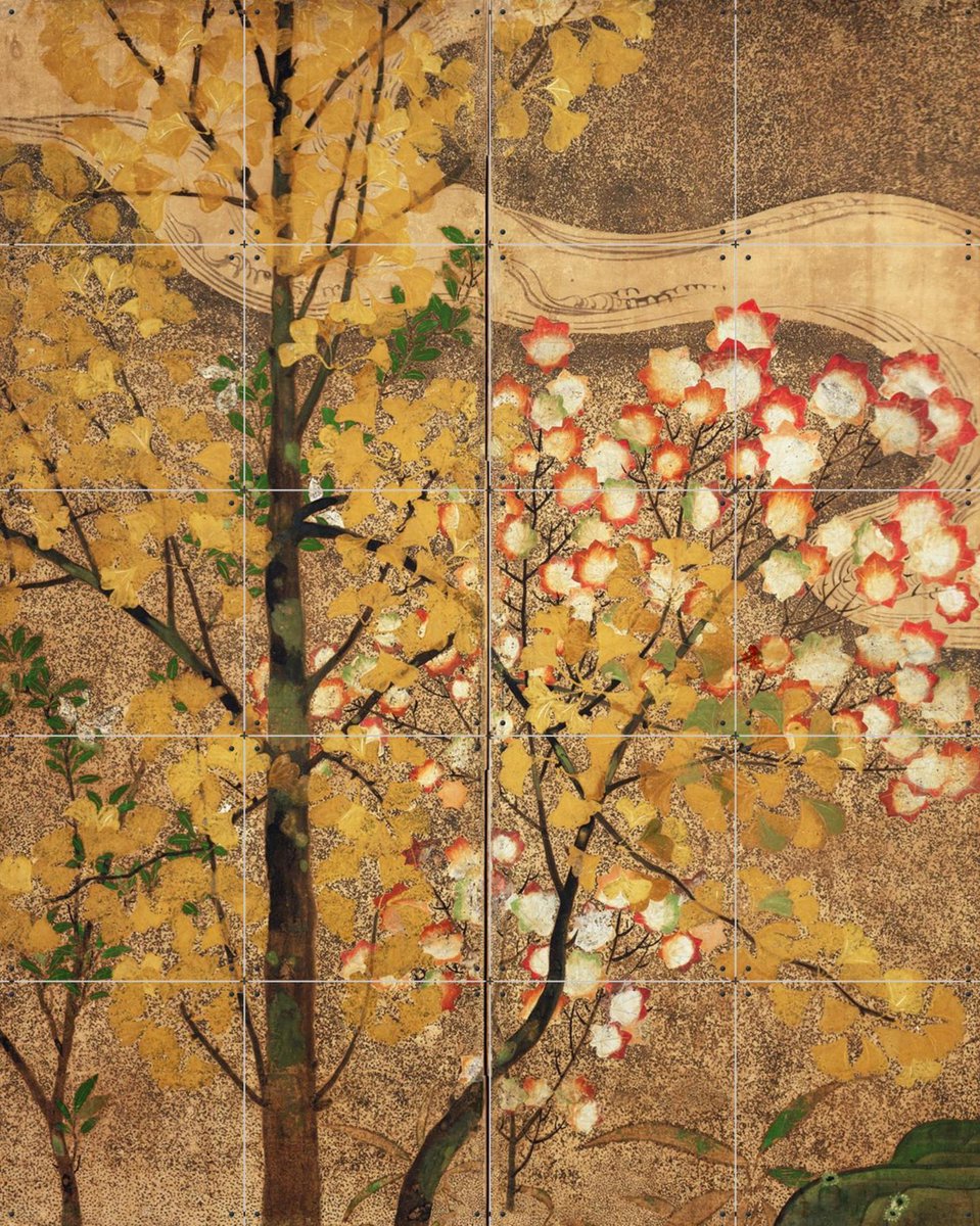 IXXI Autumn Tree, Bridgeman Images - 80 x 100 cm - Gratis ophangtool - Grote wanddecoratie en posters - Naturalisme, Woonkamer, Slaapkamer, Eetkamer