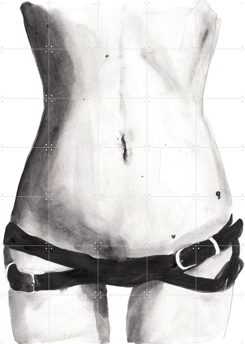 IXXI Tuesday With Kate, Victoria Verbaan - 100 x 140 cm - Gratis ophangtool - Grote wanddecoratie en posters - Illustraties, Aquarel, Slaapkamer