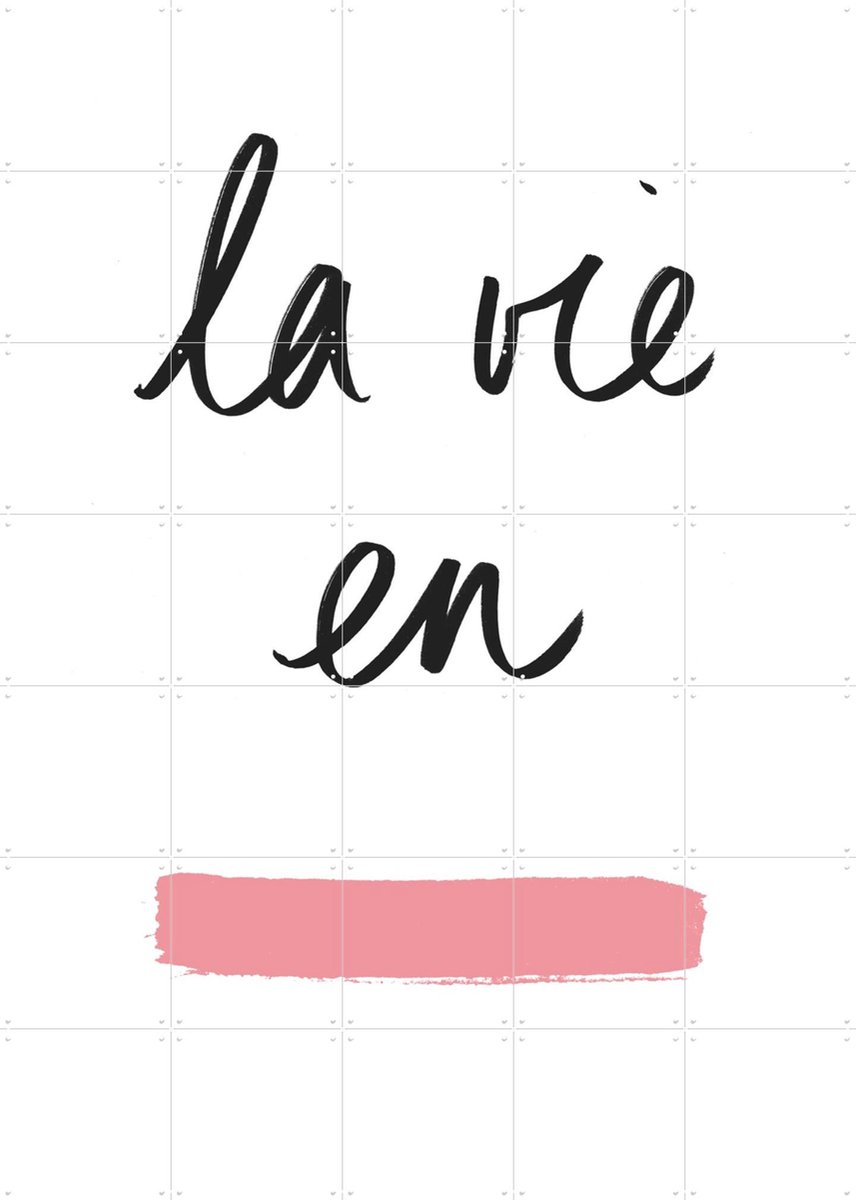 IXXI La Vie en Rose, Florent Bodart - 100 x 140 cm - Gratis ophangtool - Grote wanddecoratie en posters - Typografie, Grafisch Ontwerp, Minimalisme