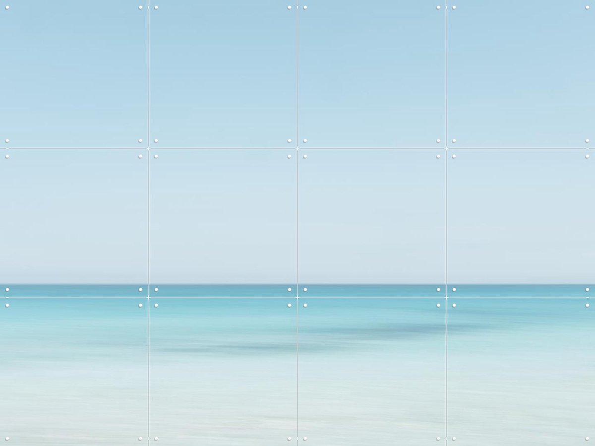 IXXI Minimalistic Seascape, Photolovers - 80 x 60 cm - Gratis ophangtool - Grote wanddecoratie en posters - Minimalisme, Fotografie, Slaapkamer