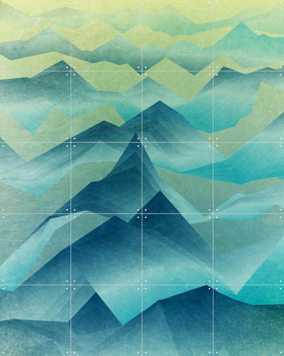 IXXI Top of the World, Angelo Cerantola - 80 x 100 cm - Gratis ophangtool - Grote wanddecoratie en posters - Kleurrijk, Illustraties, Geometrische