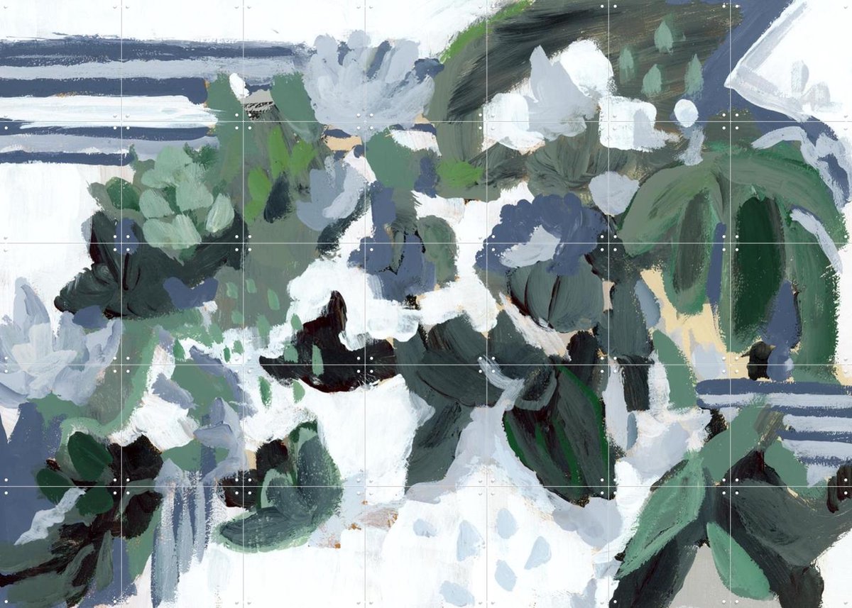 IXXI St Georges, Green Barn Studio - 140 x 100 cm - Gratis ophangtool - Grote wanddecoratie en posters - Abstract, Olieverf, Woonkamer, Eetkamer