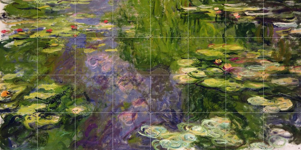 IXXI Waterlilies purple, Claude Monet & Bridgeman Images - 160 x 80 cm - Gratis ophangtool - Grote wanddecoratie en posters - Impressionisme