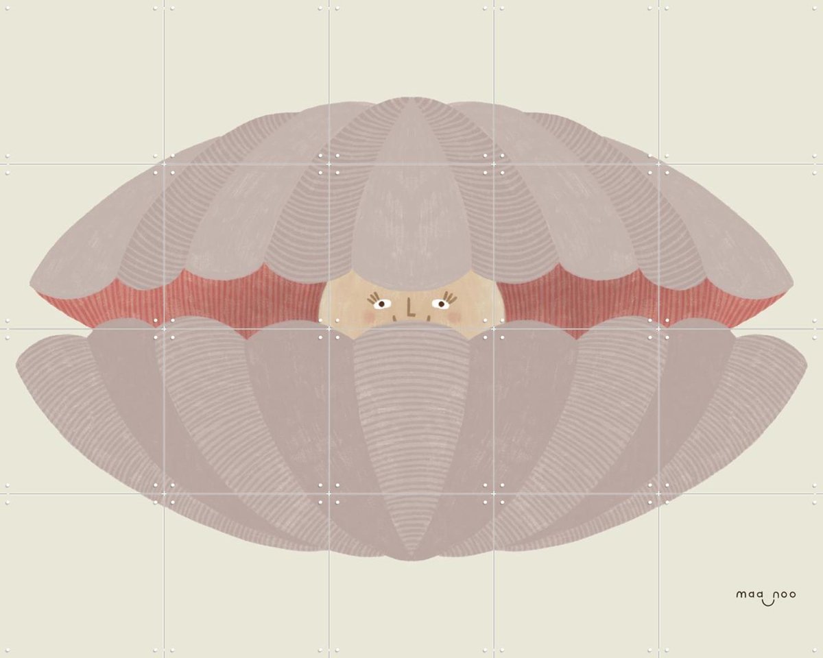 IXXI A Curious Pearl, Maa-noo - 100 x 80 cm - Gratis ophangtool - Grote wanddecoratie en posters - Grafisch Ontwerp, Illustraties, Digitale Kunst