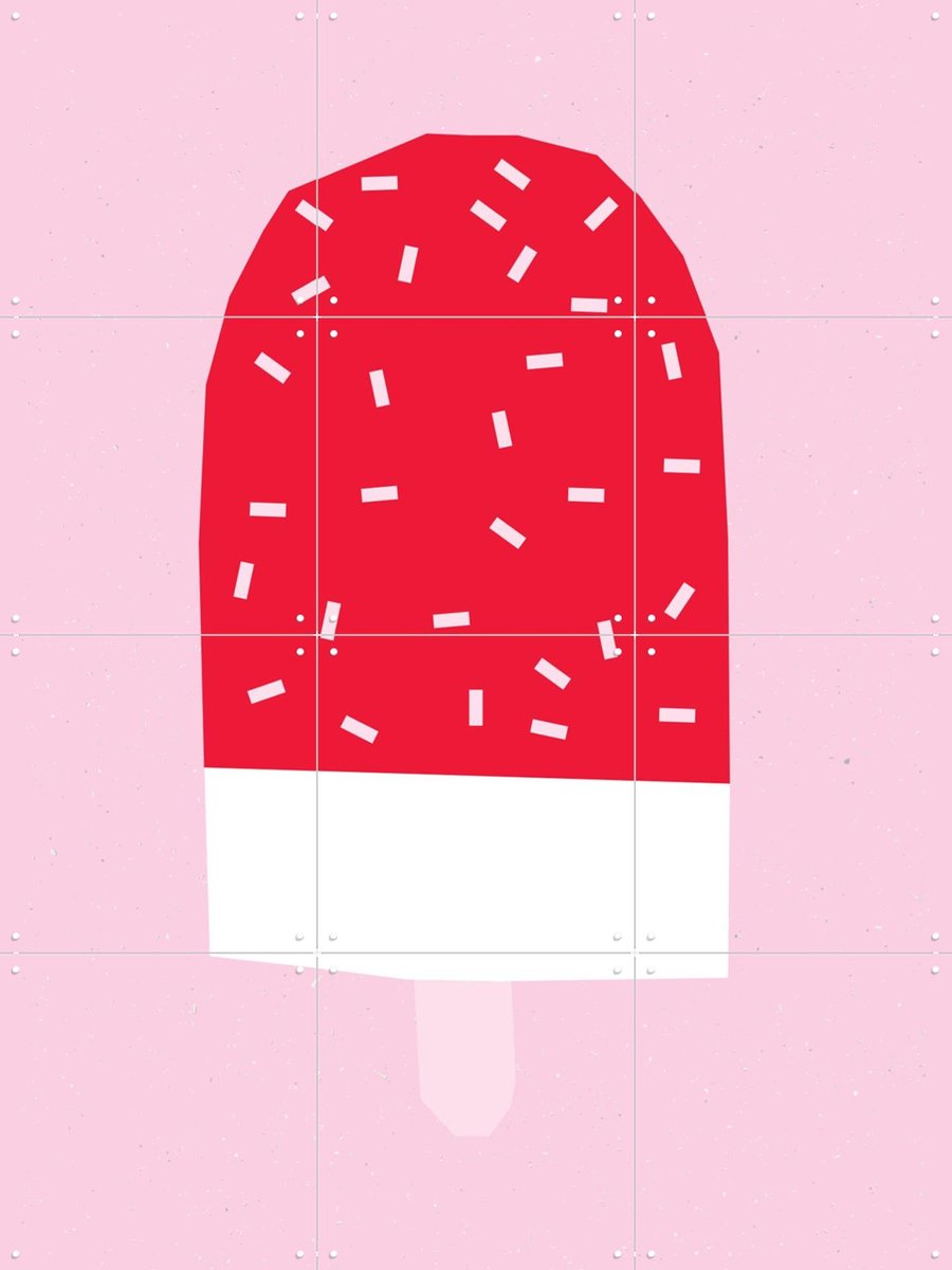 IXXI IJsje II, Mella Mella - 60 x 80 cm - Gratis ophangtool - Grote wanddecoratie en posters - Grafisch Ontwerp, Minimalisme, Illustraties, Kleurrijk