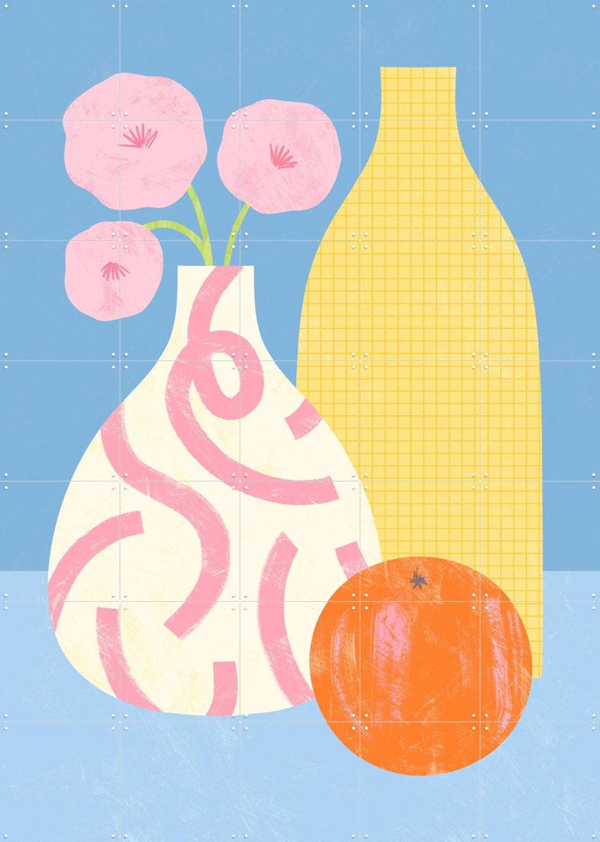 IXXI Still Life, Melissa Donne & Various - 100 x 140 cm - Gratis ophangtool - Grote wanddecoratie en posters - Grafisch Ontwerp, Speels, Illustraties