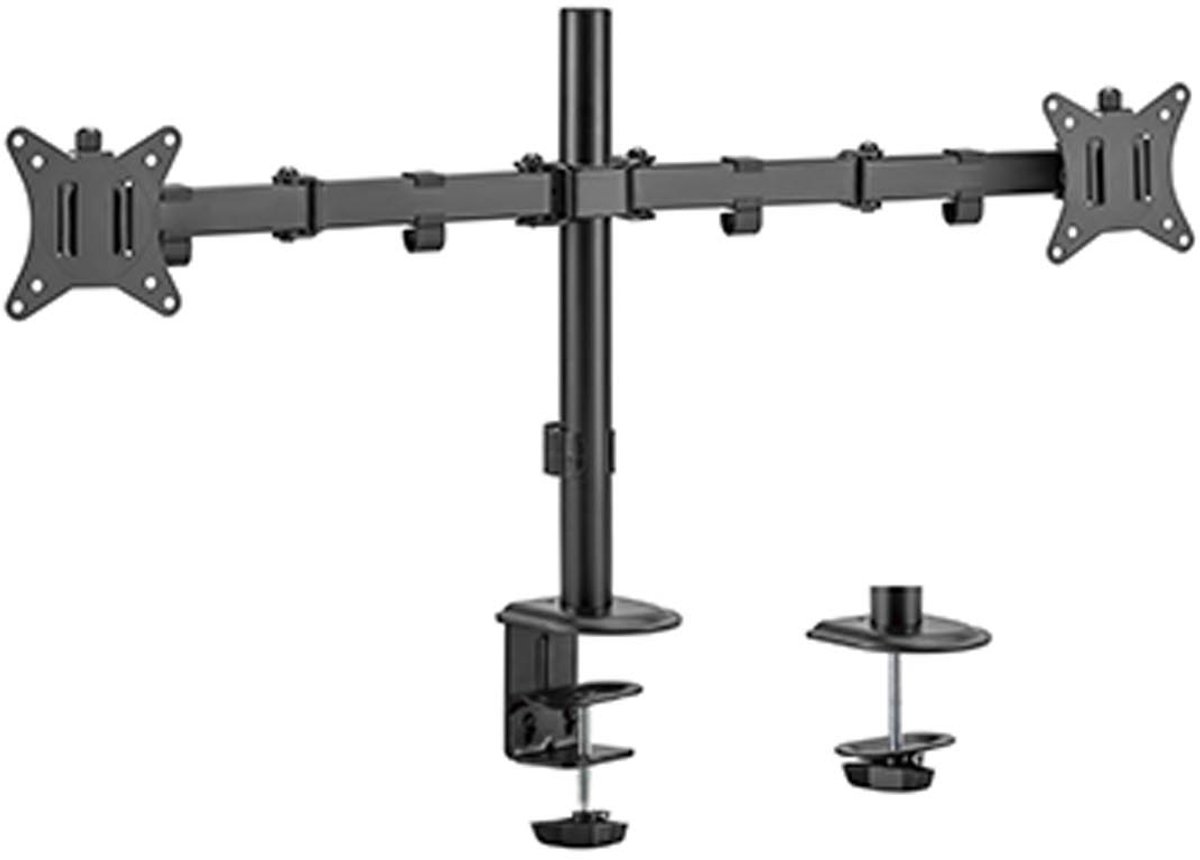 Dubbele monitorarm voor bureau-montage, 17”-32”