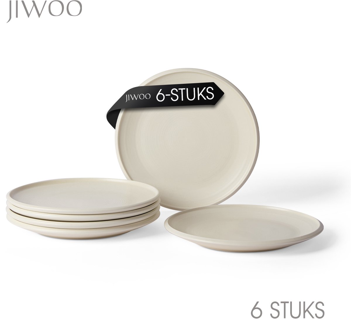 Dinerborden set van 6 (Ø25,2cm / 10inch), Bordenset, Ontbijtborden,, Pastaborden, serviesset 6 persoons, Geschikt voor restaurants, Horeca, Feest, familiefeesten, banketten en picknicks, Magnetron-vaatwasserbestendig, Keramiek