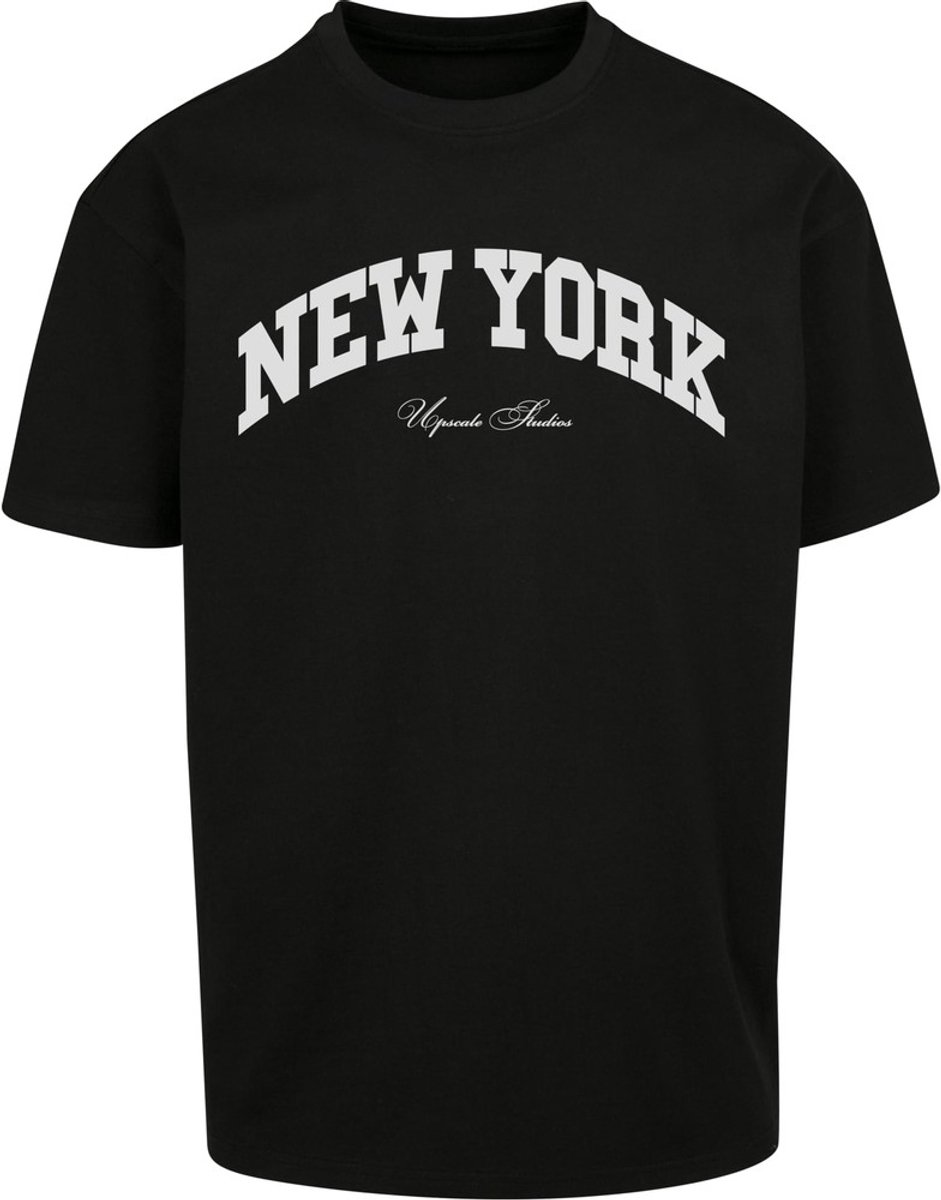 Mister Tee New York College Oversize Heren Tshirt XS Zwart