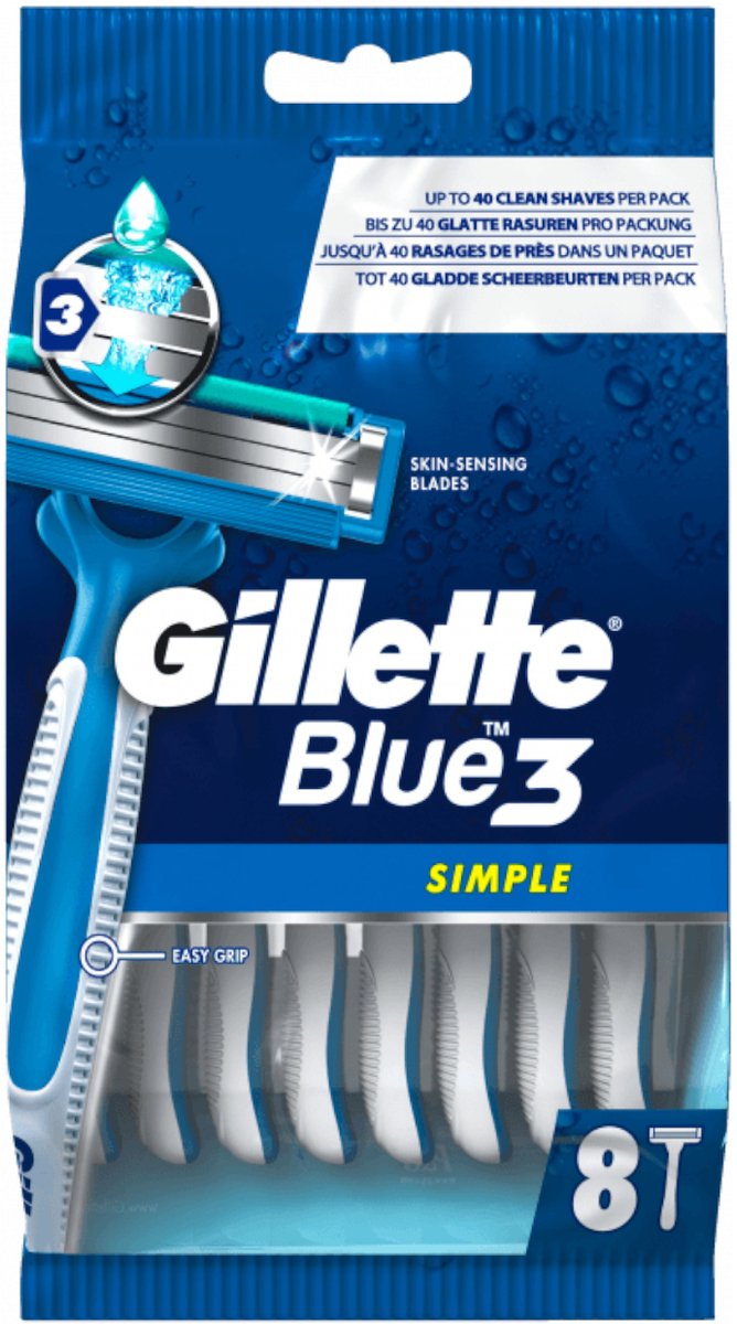 Gillette Blue3 - wegwerpscheermesjes - simple 8st