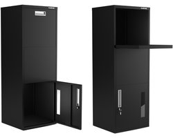 ParcelBuddy Pakketbrievenbus - XL - Pakketbox Flex - 38*43*120 cm (L*B*H) Zwart - Geschikt voor kleine & grote pakketten