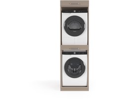 Wasophoogte® Wasmachine Kast Berlin - Wasmachine verhoger - Wasmachine ombouw - 700(D)*665(B)*2110(H) mm - Taupe
