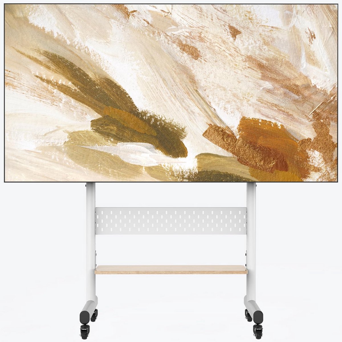 In hoogte verstelbare TV-standaard met wieltjes voor 40-85 inch TV - Verrijdbare TV-Trolley VESA