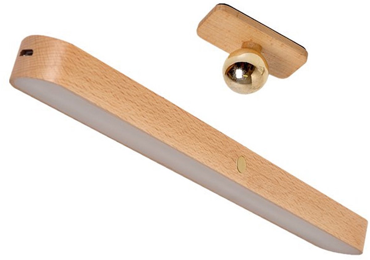 TuseRxln Spiegellamp – Wandlamp – Touchbediening, dimbaar licht – 1 stuks – Voor badkamer – Hout