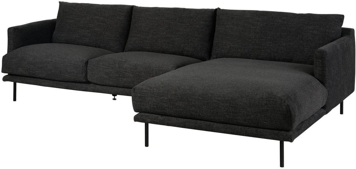 MASSIVMOEBEL24.DE hoekbank SOFAS zwart 285 x 81 x 161 cm