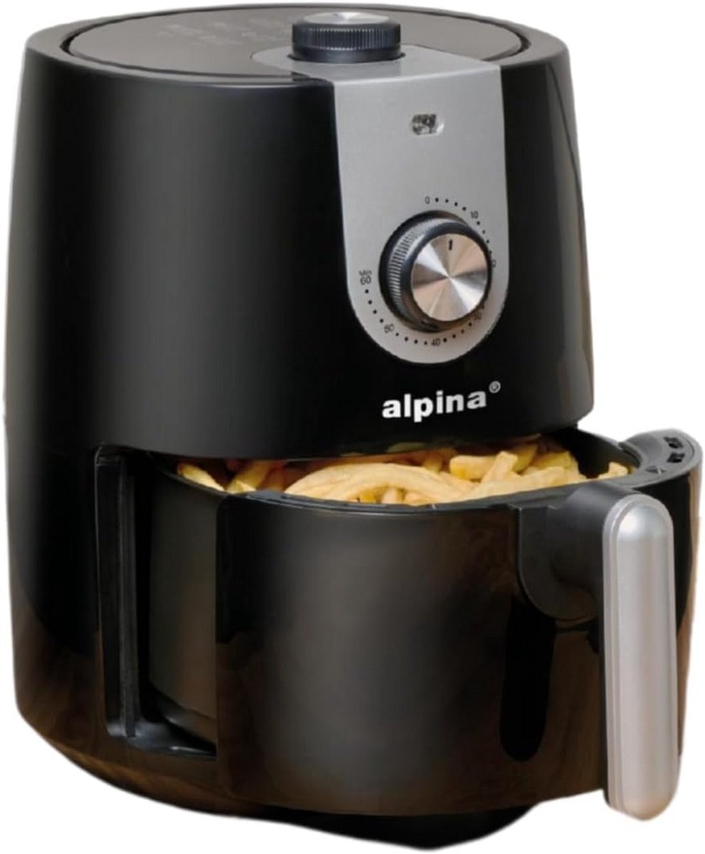 Airfryer 2L - Heteluchtfriteuse voor 2 tot 3 Personen met Timer en Aanpasbare Temperatuur - Gezond Frituren en Makkelijk schoon te maken