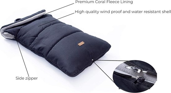 Universele voetenzak voor kinderwagens en buggy's met warm polarfleece van Merkloos — afbeelding 5